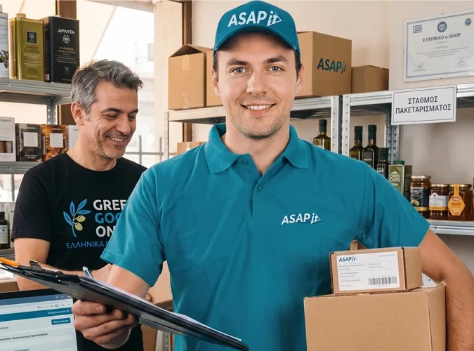 Συνεργασία e-shop με ASAP Couriers